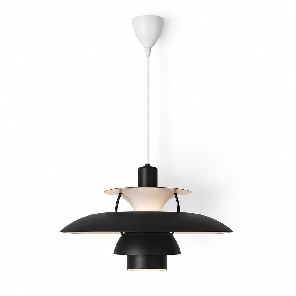 Suspension Scandinave en Aluminium Elva, coloris noir