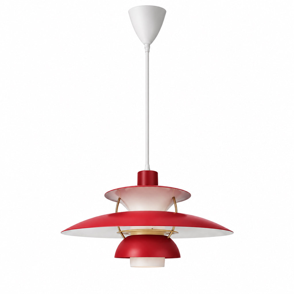 Suspension Scandinave en Aluminium Elva, coloris rouge