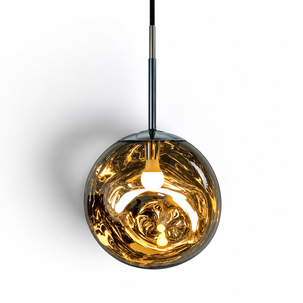 Suspension Design Oria, coloris gris fumé